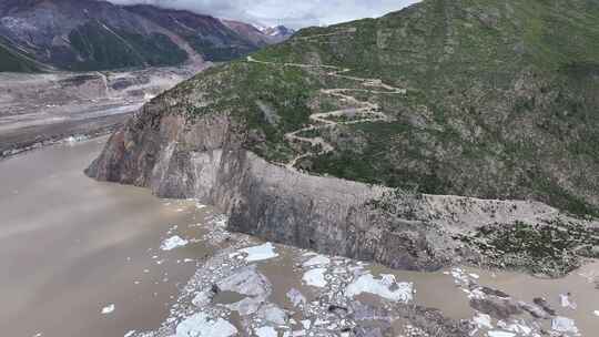 来古冰川冰湖航拍