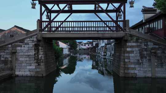同里古镇清晨航拍