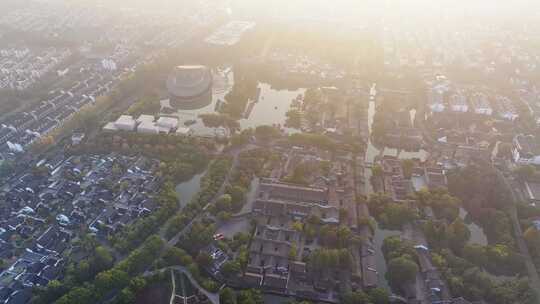 乌镇 秋天 晨雾 秋天大景航拍