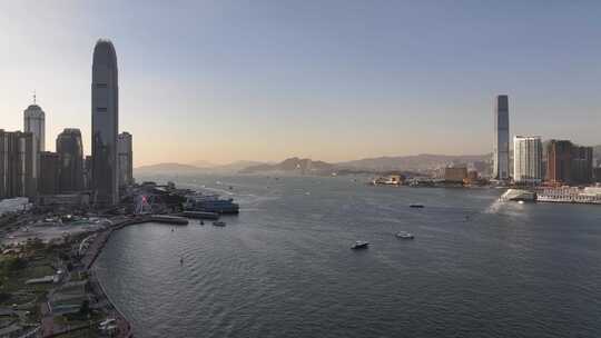 香港维多利亚港航拍视频素材模板下载