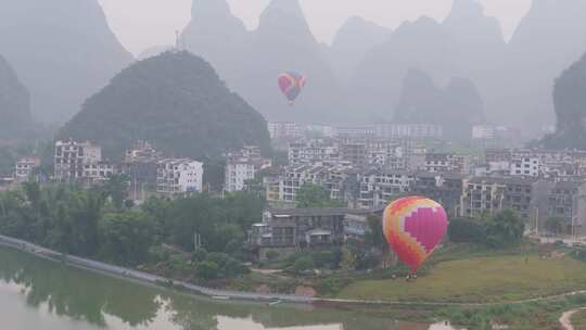 广西桂林阳朔风光航拍视频素材模板下载