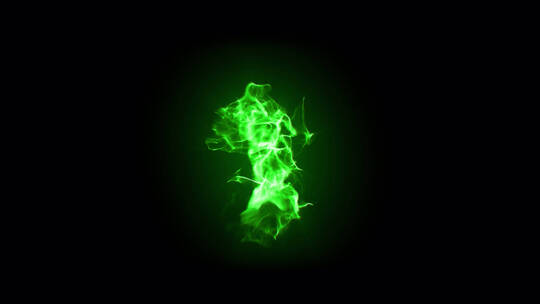 4k魔幻绿色神秘火焰旋转缭绕素材 (7)