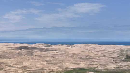 青海青海湖草原沙漠发现航拍生态保护