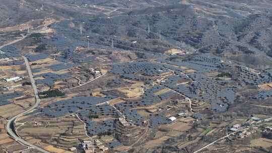 太阳能 公路 航拍 自然 建设