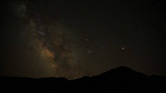 夜空中的星空在飘动