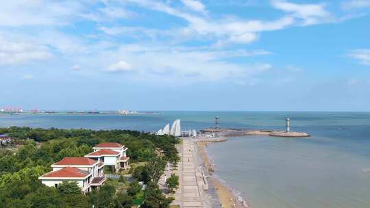 日照岚山海岸线航拍