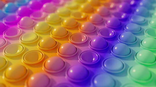彩虹色橡胶触觉玩具的动画视频素材模板下载