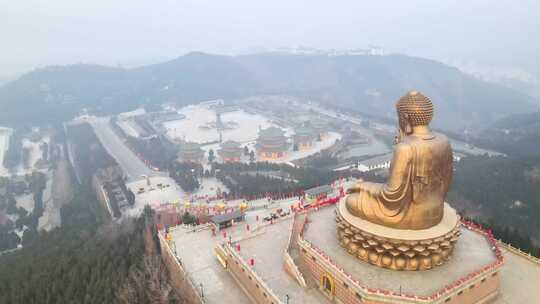 烟台南山大佛航拍