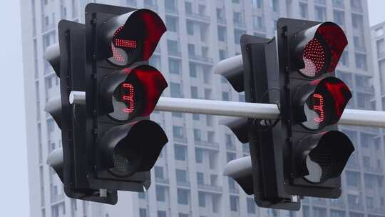 城市红绿灯交通信号灯合集视频素材模板下载