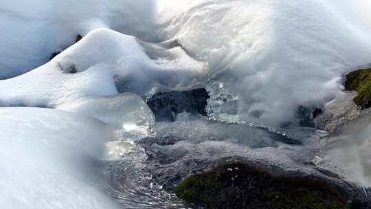 冰雪下的水流