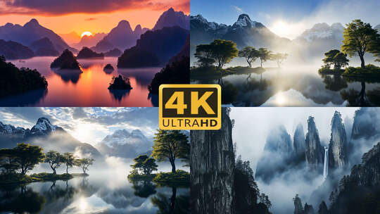 4K中国水墨山水墨韵江山2