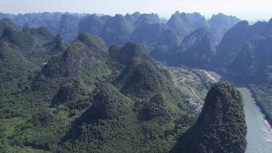 桂林杨堤风景区航拍