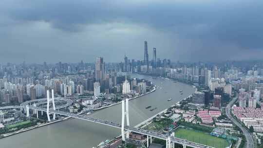 南浦大桥 陆家嘴 黄浦江 上海城市闪电