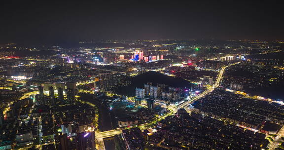 江门城区夜景移动延时4K