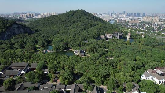 浙江嘉兴柯岩风景区鲁镇航拍视频