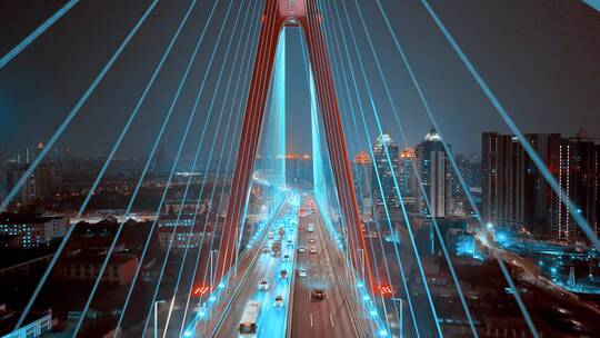 杨浦大桥穿桥视频素材模板下载
