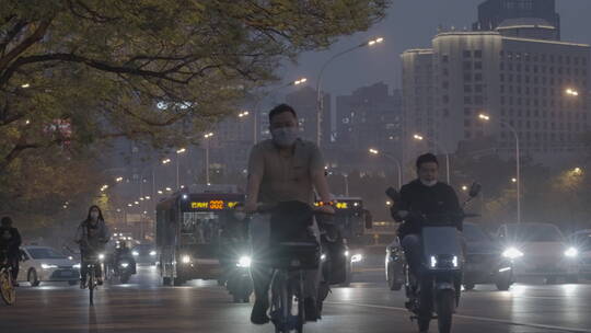 城市夜景车流 街道车流