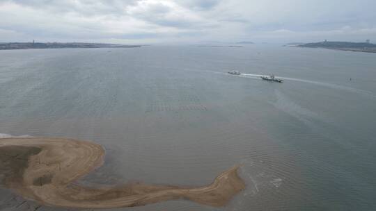 航拍大海海洋沙滩