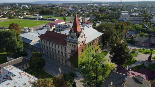 空中拍摄布罗迪教育学院乌克兰
