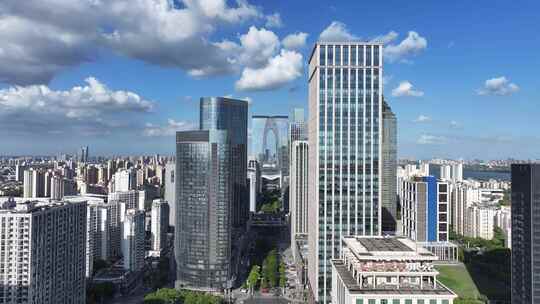 苏州东方之门苏州园区苏州cbd航拍