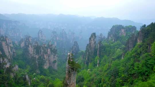 张家界航拍武陵源