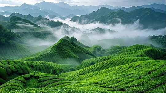 茶叶茶采摘茶叶茶田茶山茶树茶水龙井绿茶a