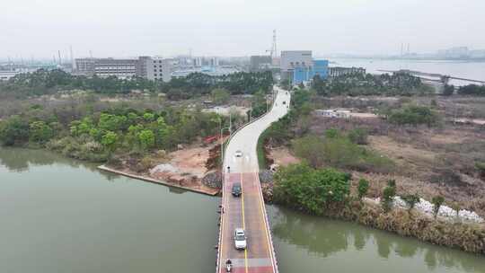 中国广东省广州市南沙区沥心沙大桥便桥