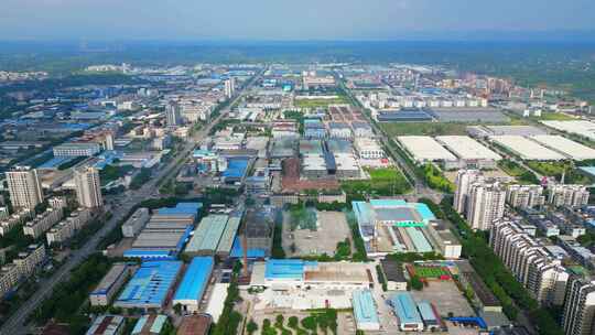 4K重庆市荣昌区板桥工业园区城市视频素材模板下载