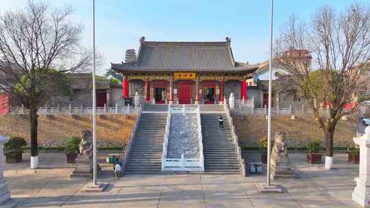 航拍陕西西安香积寺塔净土宗祖庭