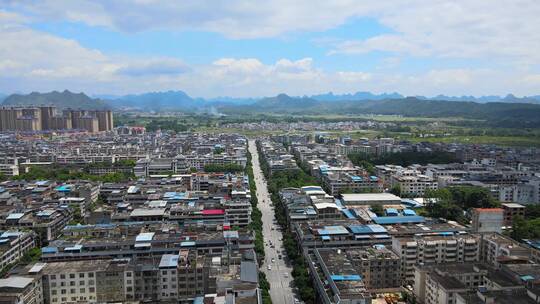 上林县航拍县城南宁上林旅游