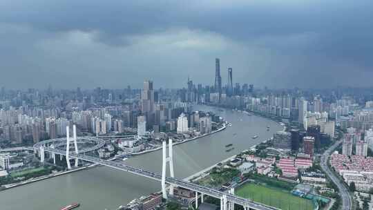 南浦大桥 陆家嘴 黄浦江 上海城市闪电