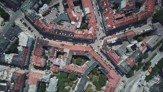 在空中俯视德国的建筑