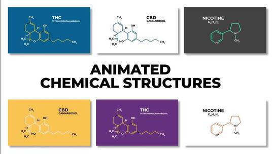 动画的化学结构素材包AE模板