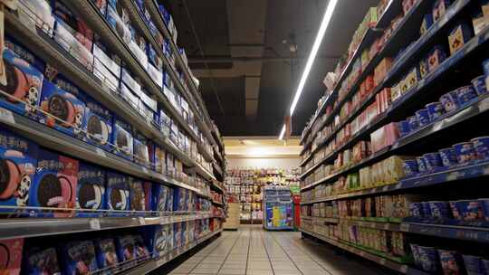 生鲜大型超市零食区视频素材模板下载