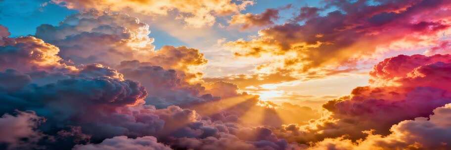 宽屏七彩祥云彩云天空美景合集