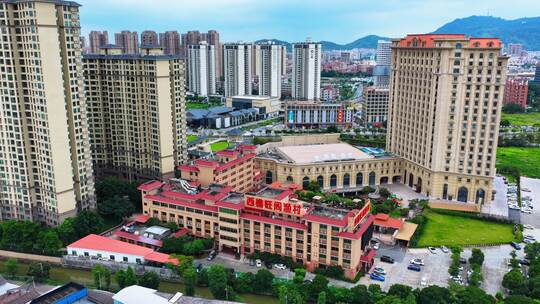 西樵旺阁渔村 佛山金鼎泰丰酒店航拍