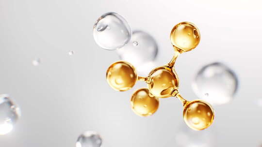 4k金色细胞原分子精华3D结构