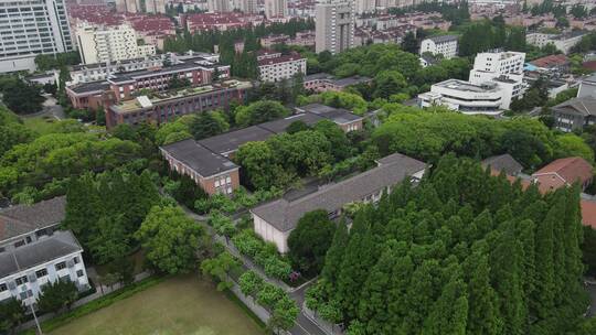 上海华东理工大学校园航拍