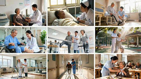 医院老年病人看护康复治疗关爱老人