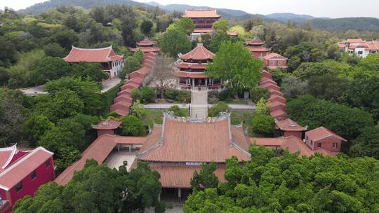 航拍福建泉州古城开元寺古西街