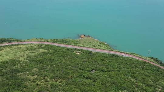 航拍福建平潭岛海岸线