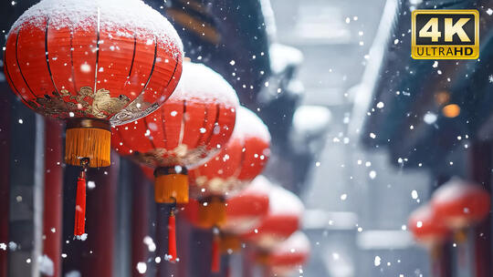 城市雪景北京雪景故宫冬天视频素材3