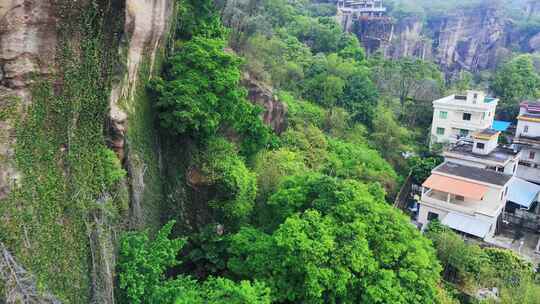 广州番禺莲花山风景区航拍