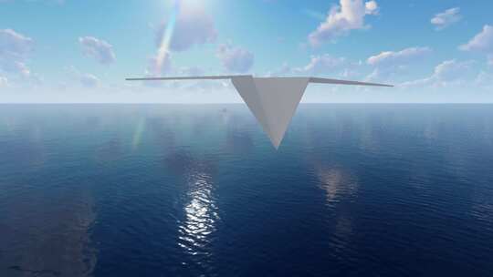 纸飞机飞过大海 远方 未来