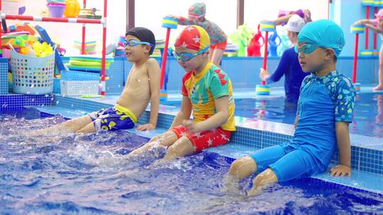 小孩子游泳-暑假学习游泳视频素材模板下载