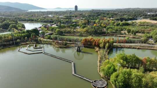 苏州太湖湿地公园（航拍视频原片素材）