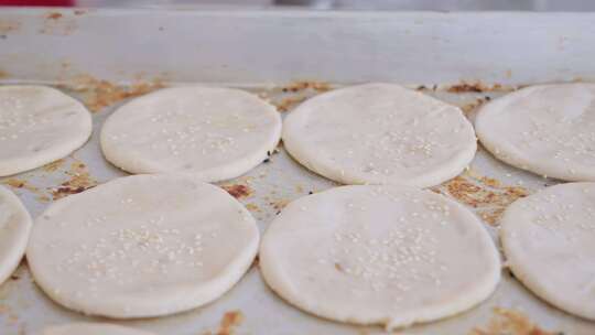 湖南衡阳特色小吃烧饼特写