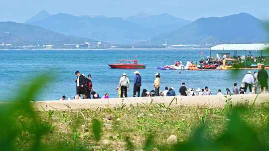 海南三亚西岛风景区游客旅游治愈唯美镜头