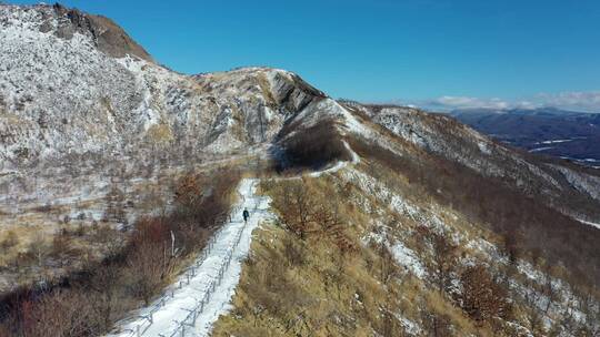 日本北海道有珠山火山自然风光