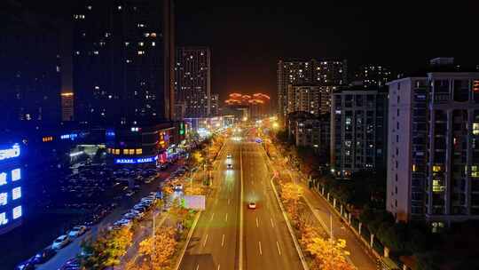 常熟市夜景航拍